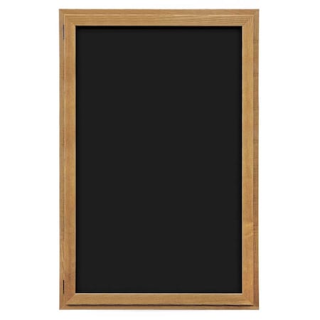 United Visual Products Indoor Enclosed Combo Board, 72"x36", Satin Frame/Black Porcelain & Buff UVCB7236-BLKPORC-BUFF